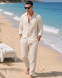 Ensemble de chemises pour hommes, tissu léger et doux, respirant, coupe confortable, design durable, idéal pour un usage quotidien décontracté, avec option OEM - Product Image 1