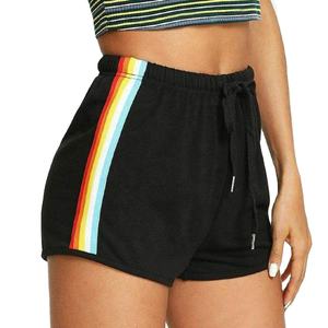 Pantalones Cortos Deportivos Personalizados para Mujer, 100% Algodón, Cintura Alta, Ligeros, con Cordón y Bolsillos, Estilo Urbano - Product Image 1