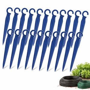 16mm Lateral Hold stakes 16 OD UV-Stabilized Drip Irrigation <b>Hook</b>–Blue Plastic 'C' <b>Clip</b> Stake for Pipe Support Heavy quality - Product Image 2