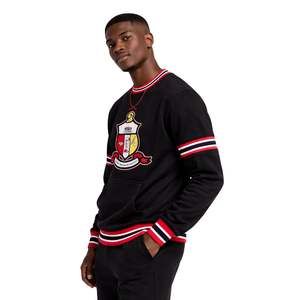 Kappa Alpha Psi Black Crest Chenille <b>Crewneck</b> True To Size Premium Fleece Embroidered Greek Letter Crest Fraternity Apparel - Product Image 3