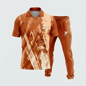 T-Stitch Lab Custom Sublimated Polyester Cricket Uniform Set Unisex Short Sleeve Turn-<b>down</b> Collar Elastic Waist <b>Pants</b> All - Product Image 2