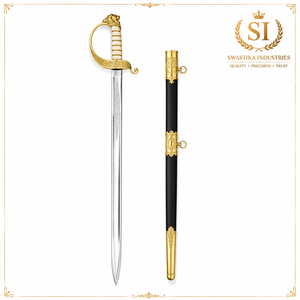 Espadas Metálicas Ceremoniales Tipo Armadura, Elegantes Artesanías Metálicas Coleccionables, Espada de Desfile para Cadetes Escolares, Espada de Guardia de Honor Universitaria - Product Image 2