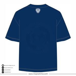 เสื้อยืดแขนสั้นสีน้ำเงินกรมท่าสำหรับผู้ชาย ทรงปกติ ผ้าฝ้ายเจอร์ซีย์ 100% พิมพ์ลายหัวกะโหลก คอกลม สไตล์นักขี่มอเตอร์ไซค์ - Product Image 6