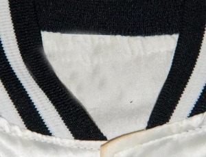 Power Abaan Sports <b>Men's</b> <b>White</b> Silk Satin Windproof Waterproof Varsity <b>Jacket</b> Regular Fit Stand Collar Preppy Style Horn Button - Product Image 3