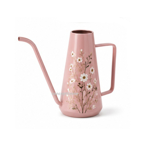 Regadera de Metal Negra con Diseño Floral Dorado, Duradera para Uso en Jardinería - Product Image 5