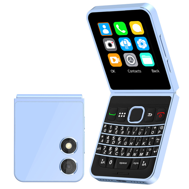 4G LTE Dual Sim Unlocked Flip Phone with QWERTY Keyboard Cloud OS Kids Elderly Digital Detox Phone Call and Text