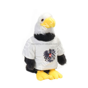 Plush Eagle Stuffed Animal Toy With White Shirt And <b>Black</b> <b>Wings</b> 31cm-50cm For Kids 2 To 4 Years Unisex - Product Image 2