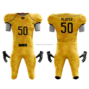 Uniformes de fútbol americano para adultos, conjuntos cortos transpirables de secado rápido, diseños personalizados impresos, 100% poliéster de alta calidad - Product Image 1