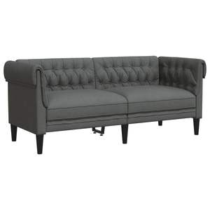 Sofá Chesterfield Gris Oscuro de Madera Maciza y Contrachapada con Espuma y Poliéster para Sala de Estar - Product Image 2