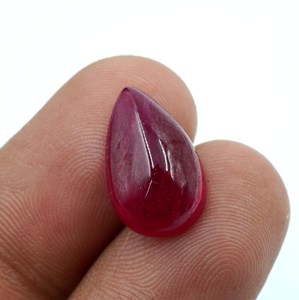 พลอยทับทิมสีน้ำเงินธรรมชาติทรงลูกแพร์ 8.50 กะรัต แบรนด์ HAYAAT GEMS แหล่งกำเนิดราชสถาน สำหรับทำเครื่องประดับ - Product Image 5