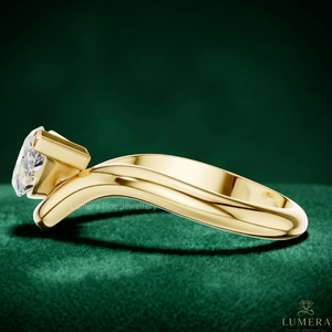 แหวนเพชรโมอิสซาไนต์ทรงมาร์คีส์สุดหรูสำหรับผู้หญิง แหวนทอง 14K แบบเปิดวงแหวนซ้อนกัน แหวนหมั้นแบบมินิมอล แหวนแต่งงานแบบโซลิแทร์ - Product Image 2