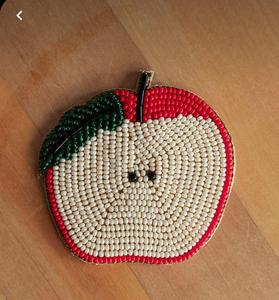 Apple Beaded <b>Coaster</b> Handmade Fruit Design <b>Drink</b> Mat Kitchen Table Decor - Product Image 1