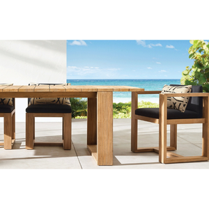 Venta de mesa rectangular de estilo moderno y sencillo, apta para uso en exteriores, de buena calidad y duradera. - Product Image 2