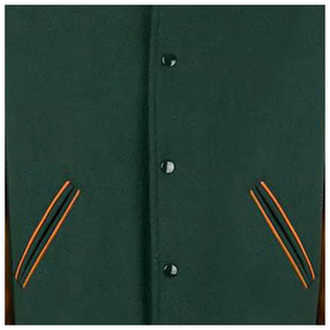 Custom College PU Leather Sleeve Chenille <b>Letter</b> Embroidery Winter <b>Jacket</b> Letterman <b>Jacket</b> Letterman Wool Varsity <b>Jacket</b> for <b>Men</b> - Product Image 4