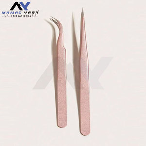 Pinzas Portátiles para Pestañas en Oro Rosa - Juego de 2 Herramientas de Acero Inoxidable para Extensión de Pestañas para Uso Doméstico - Product Image 4