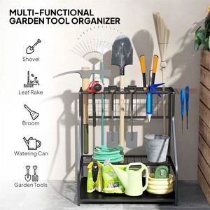 Portautensili da Giardino a 3 Livelli con Ganci - Organizzazione Efficiente degli Attrezzi - Product Image 3