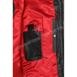 Chaqueta de cuero de vaca para hombre, sin cuello, transpirable, para ocio al aire libre, motocicleta, con cremallera, para primavera y verano - Product Image 5