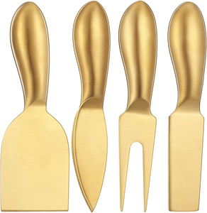 Sustainable Knives <b>Sets</b> Spreader Brass <b>Cheese</b> Knife <b>Set</b> Customized logo Luxurious Knife <b>Set</b> with Premium Quality <b>Cheese</b> <b>Sets</b> - Product Image 2