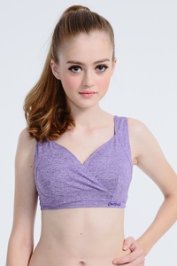 Women Seamless Halter Sports Bra Pink Scoop Neck Medium Support Fitness Wear Solid Color Spandex Polyester Activewear - Product Image 6