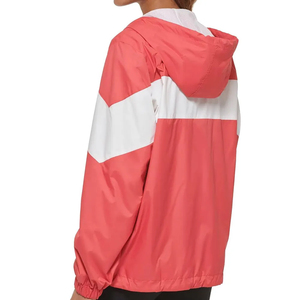 Unisex Hooded <b>Racer</b> <b>Jacket</b> Zipper Closure Sporty Color Blocking Windproof Polyester Spring Season Regular Fit - Product Image 2