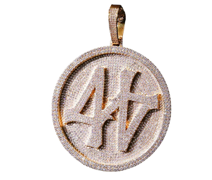จี้เพชรทรงสี่เหลี่ยมแบบ Iced Out เครื่องประดับจี้และชาร์มสุดหรู สร้อยคอฮิปฮอปแบบ Bling - Product Image 2