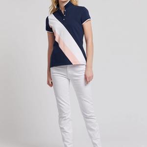 เสื้อโปโลผู้หญิงน้ำหนักเบาสวมใส่สบาย เสื้อโปโลผู้หญิงคอริบบ์ เสื้อโปโลผู้หญิงทรงแฟชั่น เสื้อโปโลผู้หญิงสำหรับไลฟ์สไตล์แอคทีฟ - Product Image 6