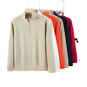 เสื้อสเวตเชิ้ตพรีเมียมสำหรับผู้ชาย ผ้าฝ้ายคอวี แขนยาว สไตล์ลำลอง สตรีทแวร์ รับผลิตตามสั่ง (OEM) ขายส่งจากโรงงานในสหรัฐอเมริกา - Product Image 1