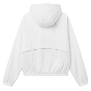 Translucent Windbreaker <b>Jacket</b> and Shorts Set for <b>Men</b> Lightweight Hooded <b>Jacket</b> with Elastic Waist Fashion Outdoor Set in <b>White</b> - Product Image 2
