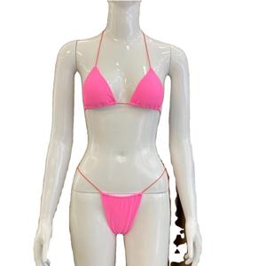 Ensemble de maillot de bain unisexe de haute qualité personnalisable, soutien-gorge et culotte, avec logo personnalisé, vêtements de plage - Product Image 1