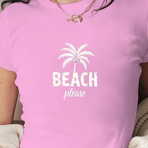 Camiseta corta de moda para mujer con diseño de Palm Beach - Product Image 2