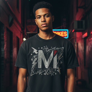 T-shirt en coton à manches courtes de haute qualité avec strass et cristaux surdimensionnés pour hommes et femmes – Collection été tendance - Product Image 5