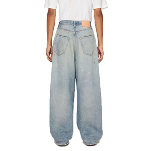 Custom Embroidered Winter Autumn Eco-Friendly Streetwear Baggy Jeans Men's Straight Loose Fit Plus Size Stonewashed Vintage - Product Image 4