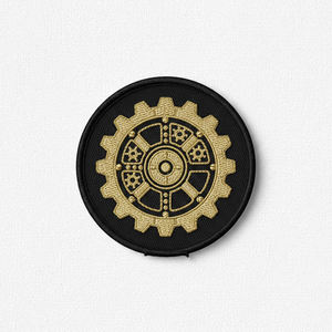 Patch brodé personnalisé tête d'alien gris, thermocollant, rond, pour vestes, chapeaux, accessoires vestimentaires science-fiction, vente en gros - Product Image 3