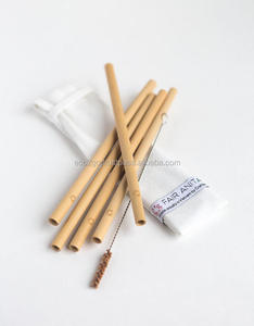 Pailles à boire réutilisables en bambou en gros pour les restaurants et bars de cocktails - Gravure de logo - Taille L15cmxd6-7mm - Product Image 2