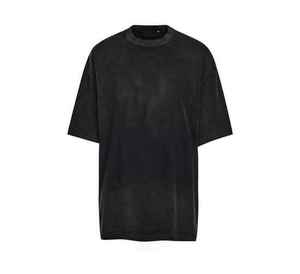 Camiseta negra estampada vintage para hombre, tela gruesa de 300 g/m², estilo oversize, streetwear. - Product Image 3