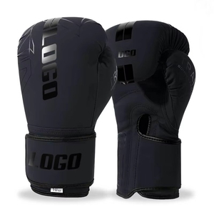 Gants de boxe en cuir véritable imperméables de haute qualité, les plus vendus, avec sangle de poignet réglable et fermeture auto-agrippante - Product Image 3