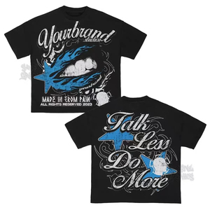 เสื้อยืดฮิปฮอปสไตล์ฮาราจูกุแขนสั้นพอดีตัวลำลองพิมพ์ลาย Y2k สไตล์ย้อนยุคออกแบบได้ตามต้องการ - Product Image 3