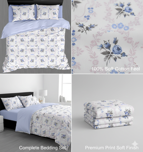 Juego de Sábanas Planas Tamaño Queen con Bolsillo Profundo, 400 Hilos, Diseño Estampado en Microfibra para Uso Hospitalario y Hotelero, Incluye Fundas de Almohada - Product Image 3