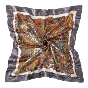 Luxury Custom Satin Printed <b>Scarf</b> Fabric for European Israel Island Fashion Branding Promotion Advertising OEM ODM Manufacture - Product Image 4