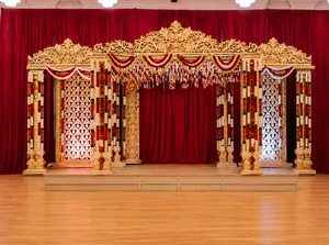 Mandap interior inspirado en bodas del sur de la India, estilo Bollywood premium, Mandap para bodas/Vidhi, conjunto de Mandap tradicional hindú para matrimonios. - Product Image 4