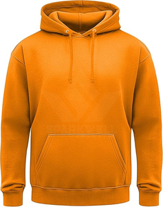 Sweat-shirt à capuche en molleton de coton uni violet pour homme SPARKWELL, décontracté, à manches longues, avec poche kangourou, automne-hiver - Product Image 4