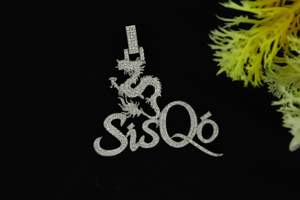 Colgante de Dragón Personalizado con Nombre, Plata 925, Moissanita VVS, Colgante Vintage de Dragón Chino, Colgante Hip Hop Iced Out para Hombre - Product Image 4