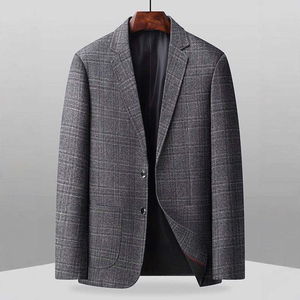 Blazer en laine mélangée pour homme, coupe ajustée, veste formelle, vêtement de bureau, fabricant OEM, vente en gros, usine - Product Image 4