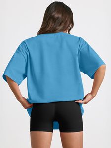 Camiseta de Verano de Alta Calidad para Mujer, Talla Grande, de Felpa, con Logotipo Bordado Personalizado, de Algodón, Informal, de Punto, Lisa, con Estampado Gráfico - Product Image 5