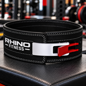RHINO FITNESS Wrap-around Neoprene Adjustable Weightlifting Belt Quick Release Buckle Durable Lumbar <b>Waist</b> Support for Fitness - Product Image 4
