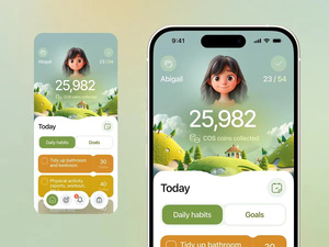 Kids Activity Planner App With Daily Habits <b>Tracking</b> And Reward System For iOS And Android <b>Devices</b> - Product Image 1