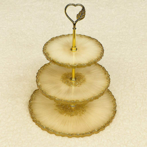 Handcrafted Resin Cake Stand for Luxury Party <b>Table</b> Decor Premium Tableware - Product Image 2