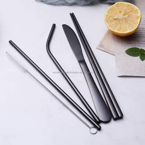 Juego de Cubiertos de Comedor Modernos de Primera Calidad, Ecológicos, de Acero Inoxidable con Recubrimiento de Polvo Negro, para Fiestas, Bodas, Restaurantes, Alta Calidad - Product Image 6