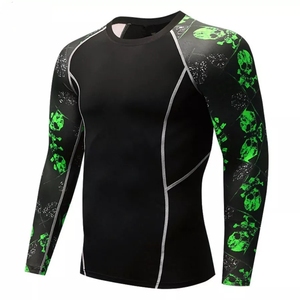 <b>Men</b> Rash guard jiu jitsu kimono Long Sleeve Rash Guard Fight Wear <b>Compression</b> Full Printing Boxing <b>Shirt</b> MMA Bjj Rash Guards - Product Image 3
