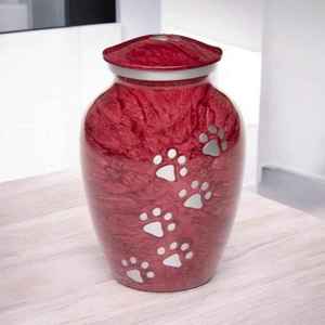 Wholesale Modern Silver Cute Paws Customizable Design Pet Cremation <b>Urn</b> Brass Dog <b>Cat</b> Ashes Uzair Handicrafts Factory Direct - Product Image 4